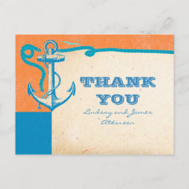 Anchor Boda Náutico Gracias Postales