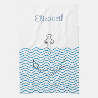 ¡Anchor está fuera! Toalla Personalizado Retro Náu