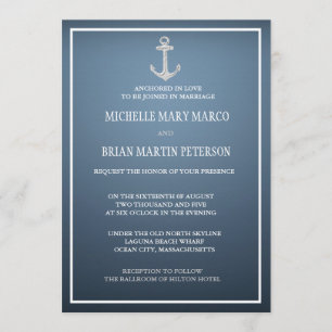 ANCHOR l Destino Náutico Tema Boda invitación