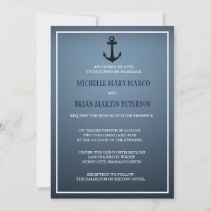 ANCHOR l Destino Náutico Tema Boda invitación