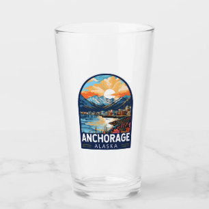 Anchorage Alaska Travel Art Emblem