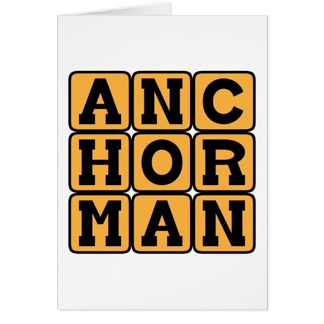 Anchorman, personalidad de la televisión (Frente)