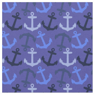 ¡Anchors Aweigh! Anclas azules de la marina Tela n