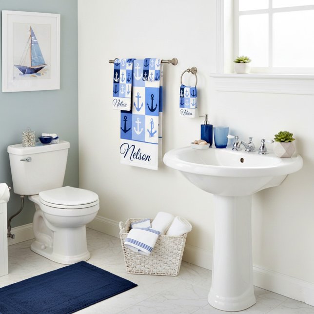 Anchors personalized bath towel set (Subido por el creador)