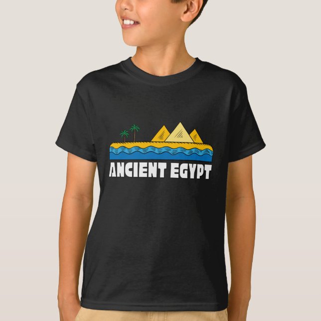 Anciana camiseta de Egipto, pirámides tee (Anverso)