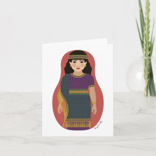 Anciana tarjeta asiria Matryoshka