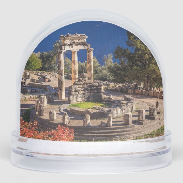 Ancient Delphi Greece Snow Globe – Omphalos (Anverso)
