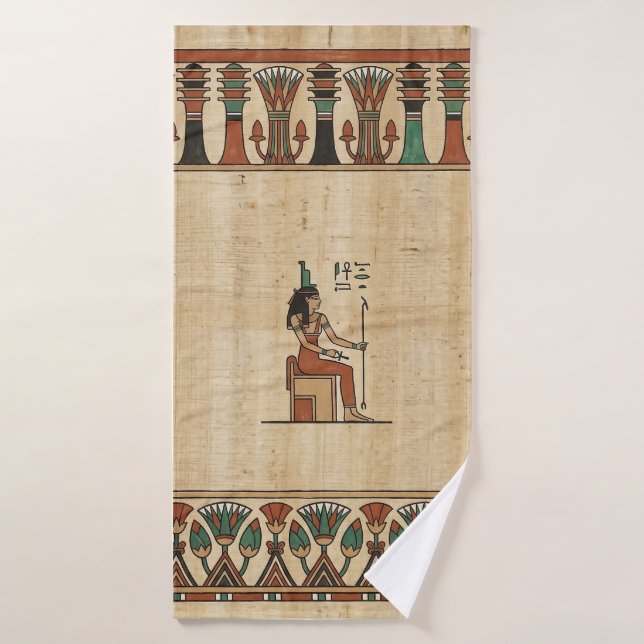 Ancient Egyptian Goddess Isis  (Toalla de baño)