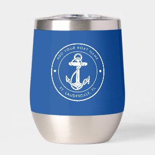 Ancla de barco náutico y nombre personalizado