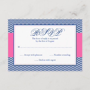 Ancla de Chevron Azul Bat Mitzvah RSVP