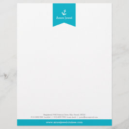 Ancla de la bandera de la banda acuática carta de 