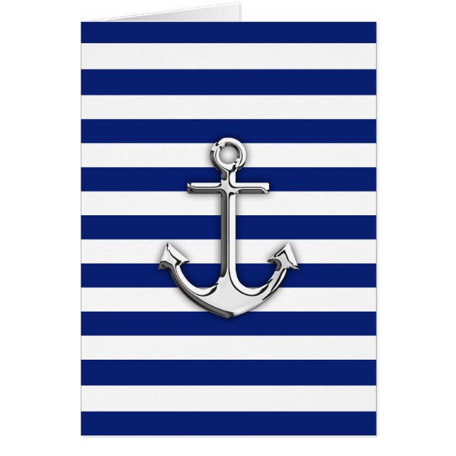 Ancla del cromo en rayas de la marina de guerra (Frente)