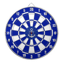 Ancla en diana de dardos azul marino y blanco