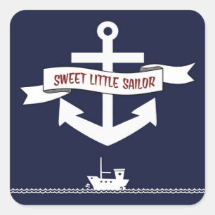 Ancla Náutica Baby Shower : Pegatinas