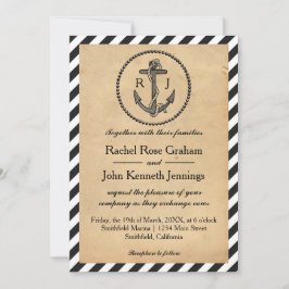 Ancla Náutica Vintage - Invitación a la boda