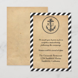 Ancla Náutica Vintage - Invitación de Recepción