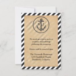 Ancla Náutica Vintage - Invitación de Recepción