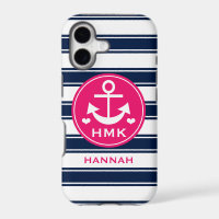 ANCLA ROSA Y NAVAL MONOGRAMADA