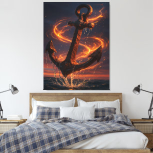 Ancla Rústica Ígnea - Arte de Pared de Fantasía Ná