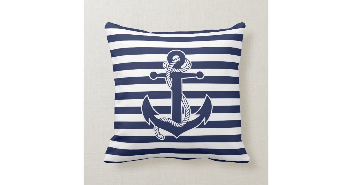 Get Wallpaper Ancla Tematica Nautica De Los Cojines Decorativos Zazzle Es For Free