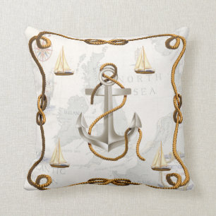 Ancla y Cojín decorativo náuticos de los veleros