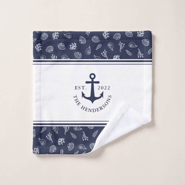 Anclaje azul de la Marina Blanca Náutica Personali (Toallita)