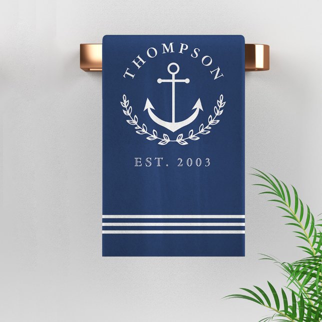 Anclaje blanco de la marina Wreath Nautical Name & (Subido por el creador)