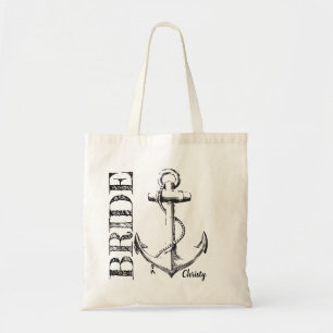 Anclaje de boceto con monograma Bolsa Tote