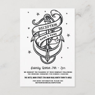 Anclaje de la recepción de bodas Knife Tattoo Trad