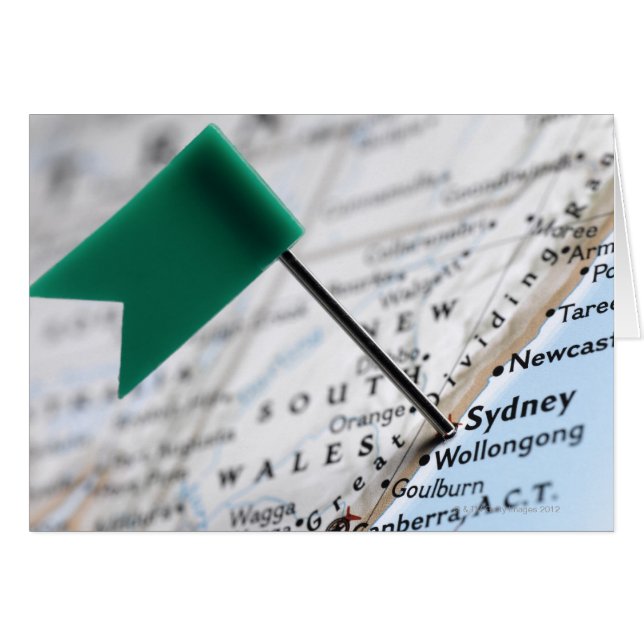 Anclaje de mapa situado en Sydney, Australia, en e (Anverso (Horizontal))