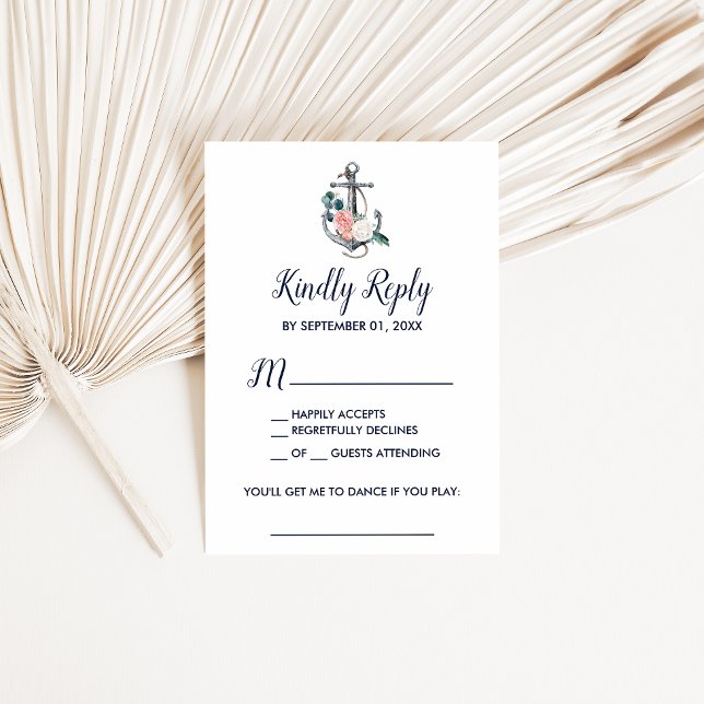 Anclaje floral | Tarjeta RSVP de solicitud de canc (Subido por el creador)