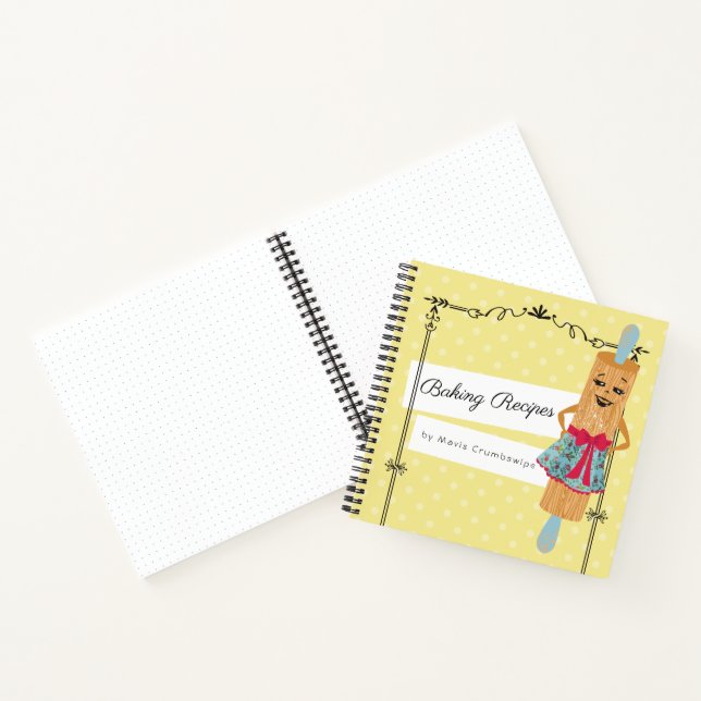 Anclaje giratorio retro cuaderno de libros de coci (Interior)