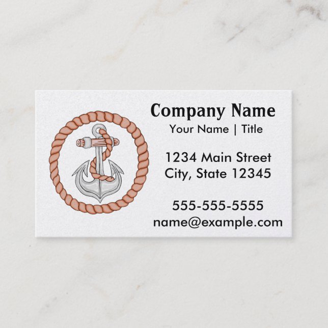 Anclaje náutico 1 tarjeta de visita (Anverso)