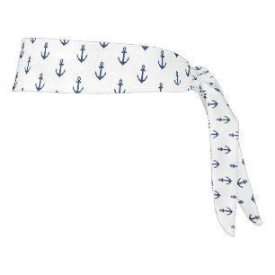 Anclaje náutico de la marca azul y blanco de la ma