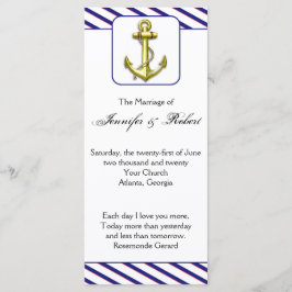 Anclaje náutico sobre el programa de casamiento de