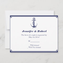 Anclaje náutico sobre la tarjeta de respuesta de l