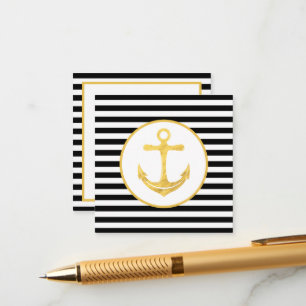 Anclaje y franjas   Tema náutico   Tarjeta de insc