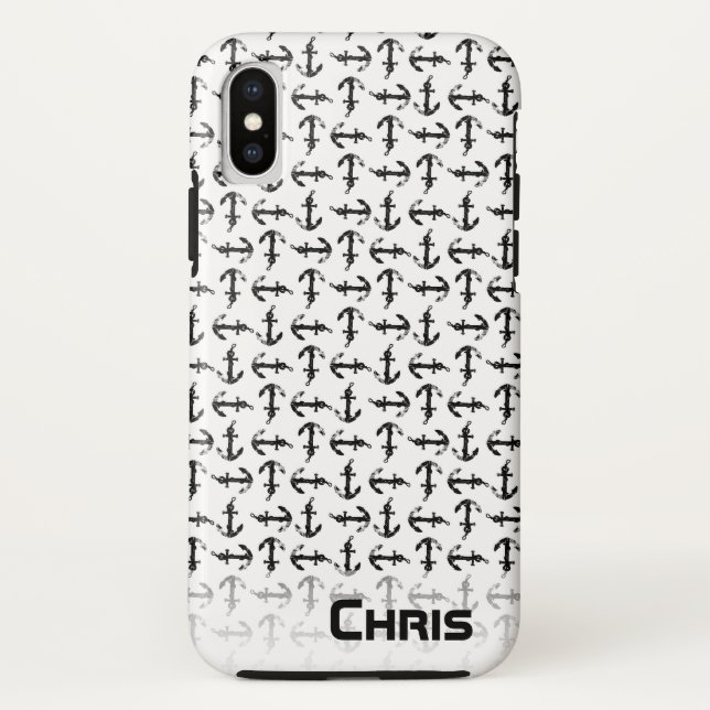 Anclar funda de teléfono celular iphone en blanco  (Reverso)