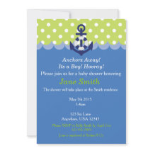 ¡Anclas lejos, es un chico! ¡Hooray! Invitación