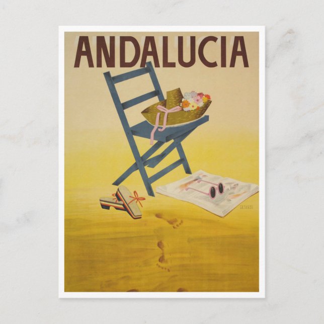 Andalucía, España, tarjeta postal de viaje de époc (Anverso)
