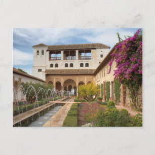 Andalucía - Tarjeta postal de Generalife de la Alh