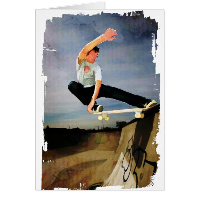 Andando en monopatín la pared (Frente)