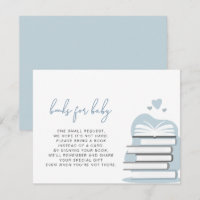 ANDI Dusty Blue Books para la tarjeta de bebé