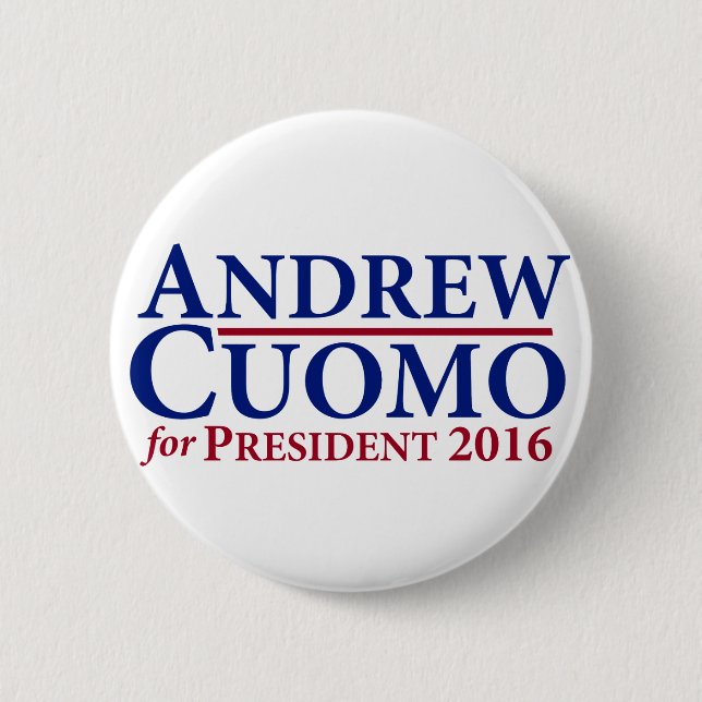 Andrew Cuomo para el presidente 2016 botón (Anverso)