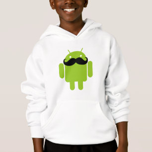 Android Robot Black Mustache Graphic