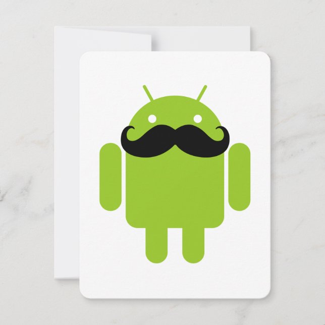 Android Robot Mustache (Anverso)