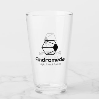 Andromeda Pint Glass (Negro sobre transparente)