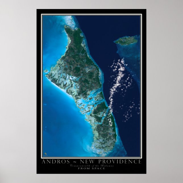 Andros Island Bahamas desde el arte espacial por s (Frente)