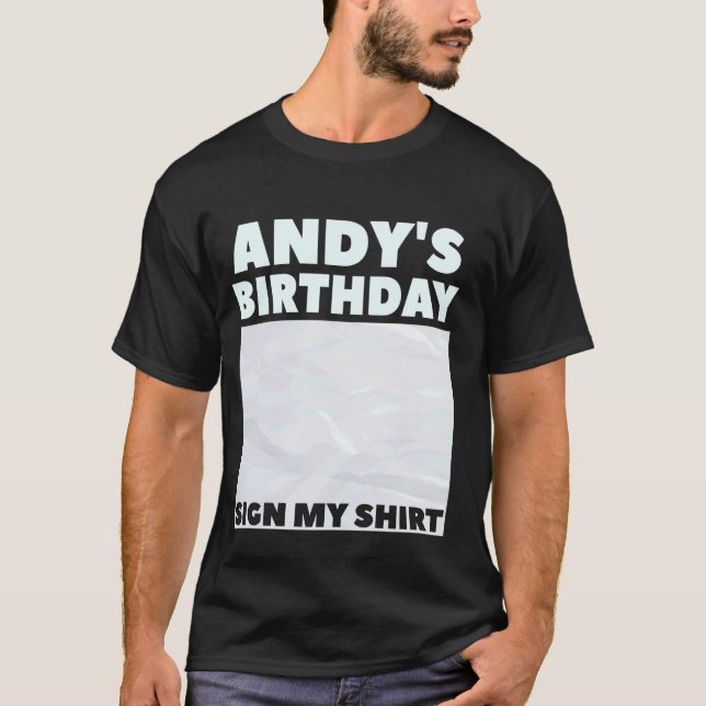 ANDY ITu2019S MI CUMPLEAÑOS RÓTULO MI CAMISETA (Anverso)
