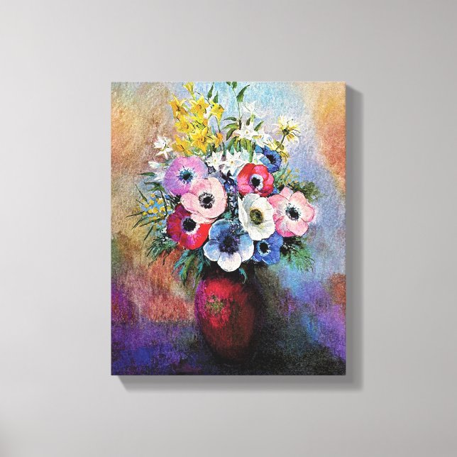 Anémonas de Odilon Redon - Simbolismo del Arte Fin (Anverso)